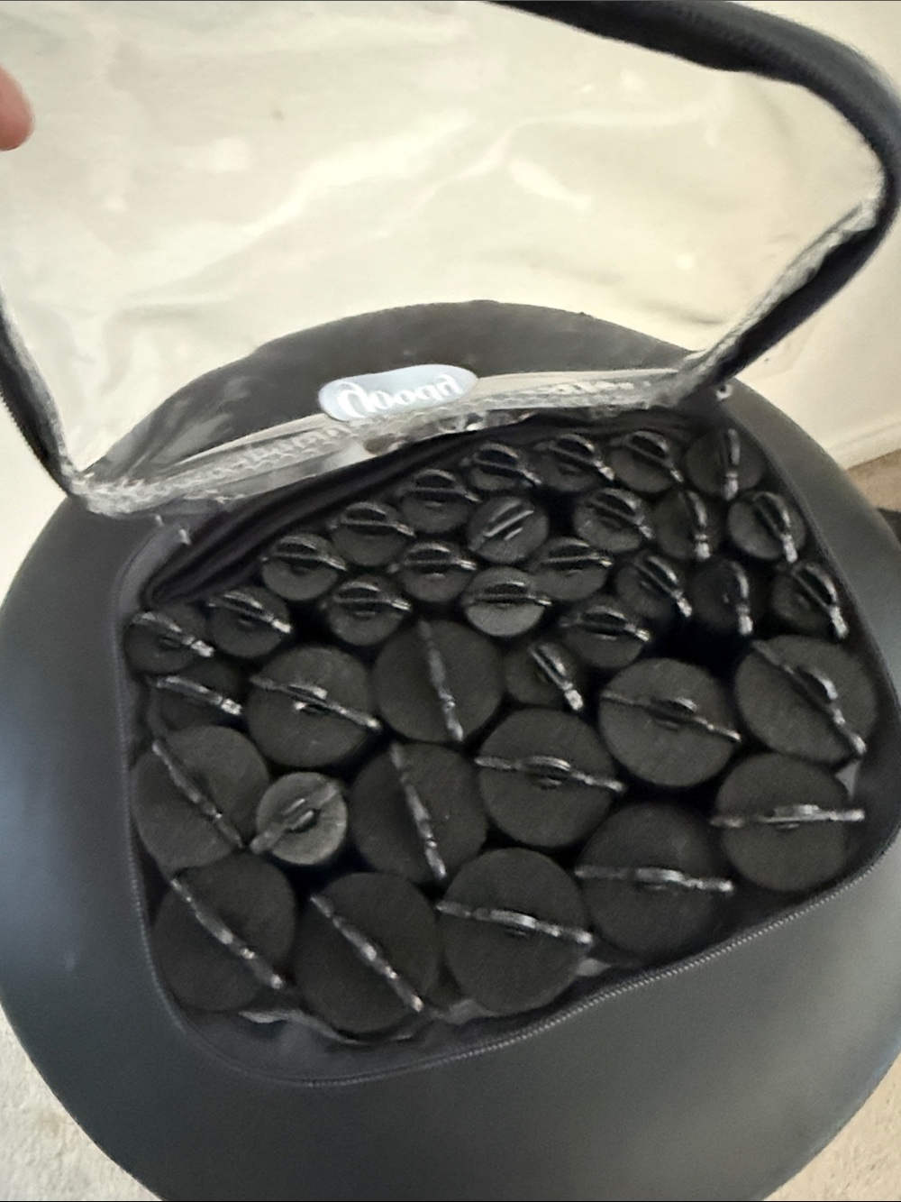 Black Travel Makeup Sponge Organizer Case - Unbranded